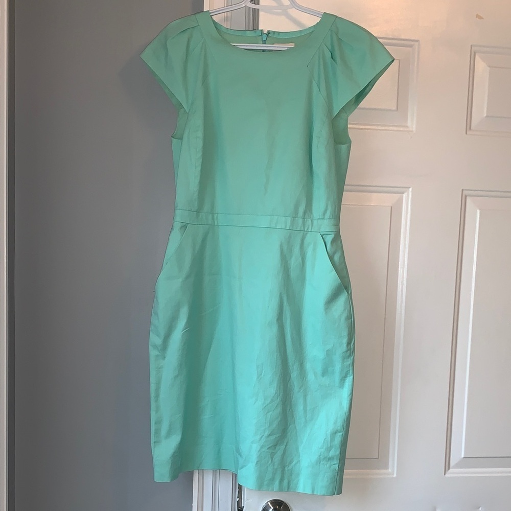 J. Crew Light Green Cap Sleeve Mini Dress